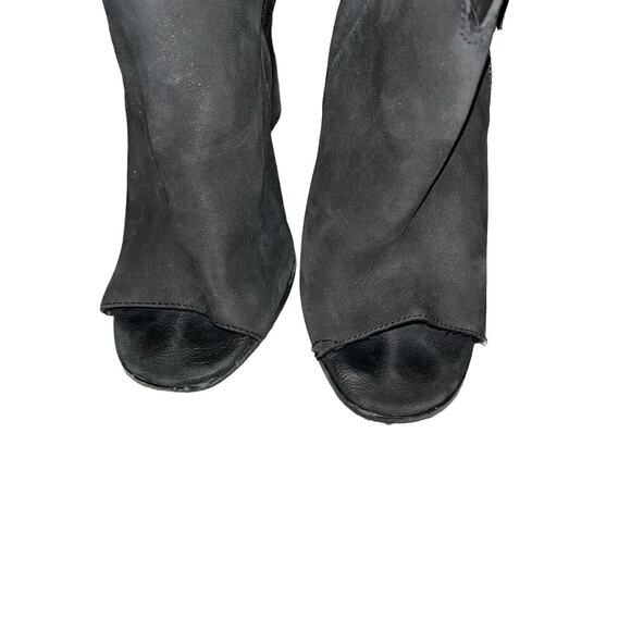 Gianni Bini‎ Womens Sz 8 Suede Ankle Booties Black Zip Side Block Heels - Picture 5 of 12